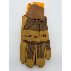 NWT Carhartt Work Gloves Men's L Insulated Synthetic Suede Knit Cuff